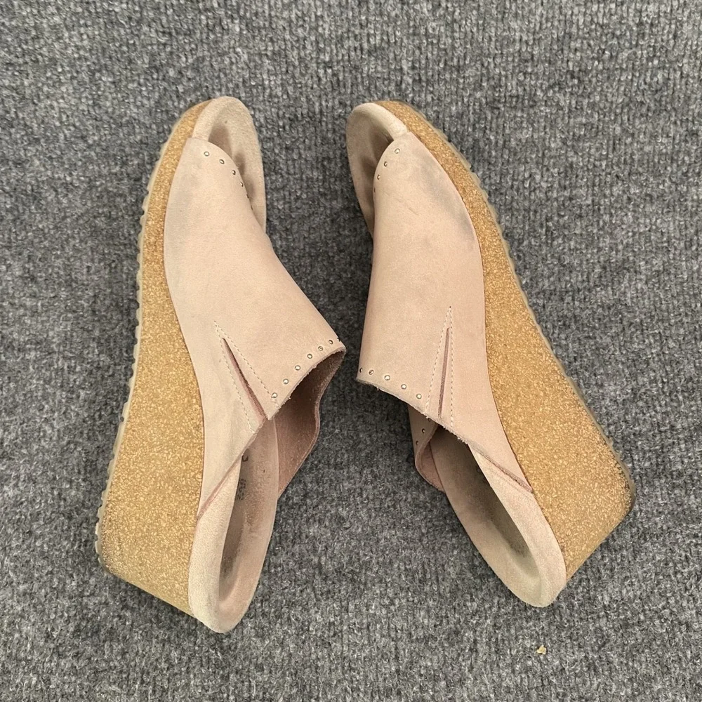 Papillio By Birkenstock Namica Wedge Sandals Womens Sz 40 Cork Slide Pink